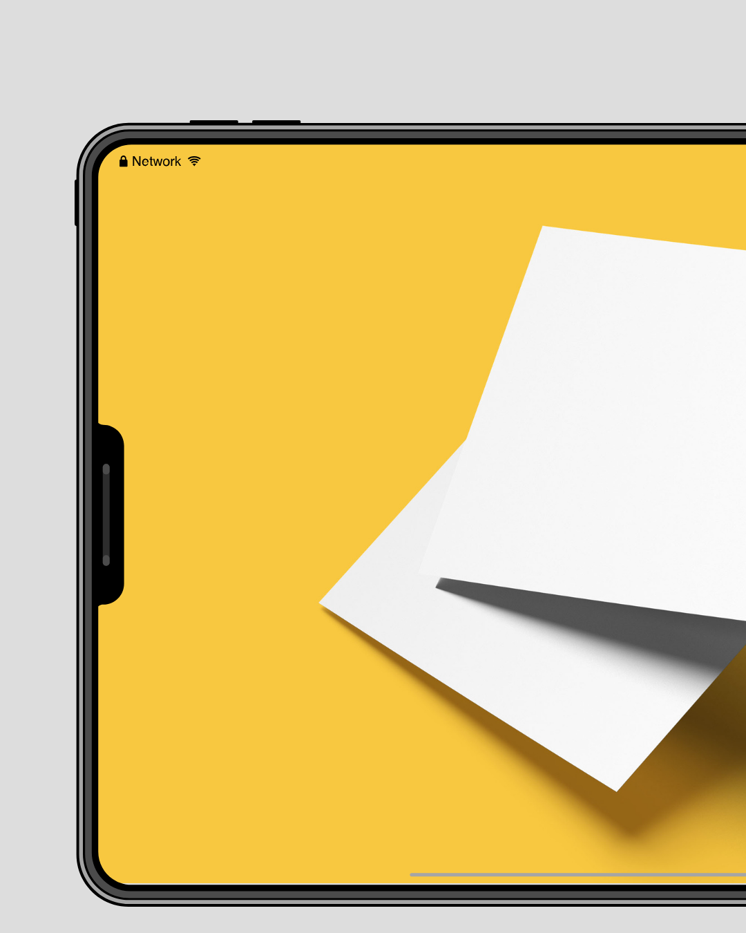white-paper-on-yellow-background-in-screen